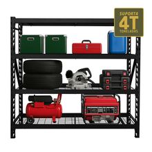Estante De Aco Industrial Multiuso 4 Prateleiras Artiko Max HeavyDuty Resistente Ate 4 Toneladas 196x183x61 1,